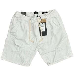 Cotton On 91 Rigid White Destroyed Customised Denim Jogger Short